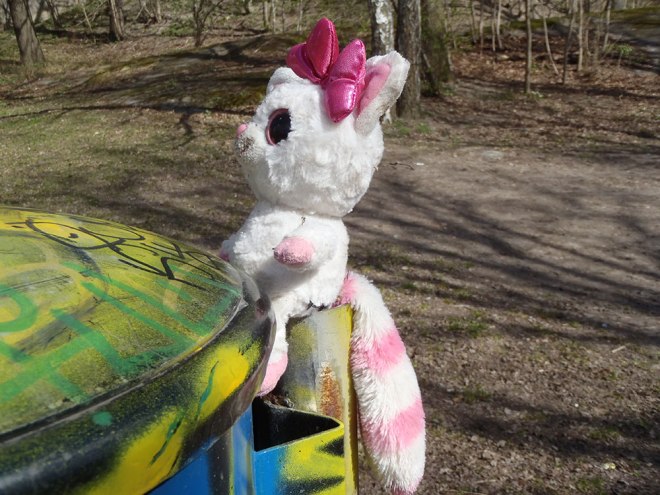 En övergiven vän i parken. An abandoned friend in the park.