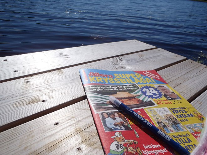 Horisontalläge & korsord./Horizontal position & crossword puzzle.