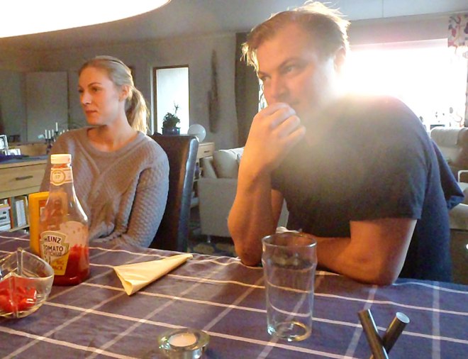 Elin och Fredrik kom på oväntat besök./Elin and Fredrik came for an unexpected visit.