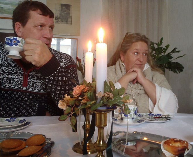 Två av gästerna./Two of the guests.