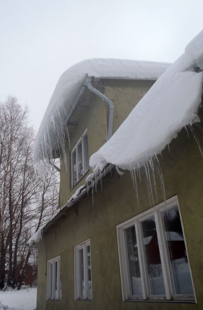 Köksfönstret utifrån.