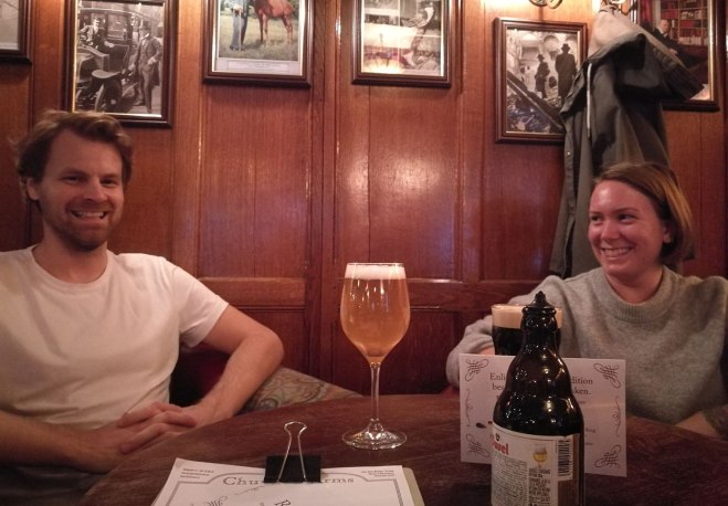 Jonas & Elin på/at Churchill Arms.