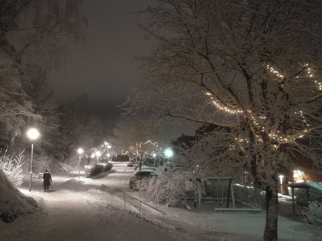 Vår nya gata sedan flytten. Our new street after the move.