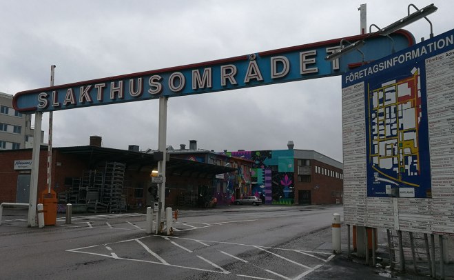 Entrén till Slakthusområdet