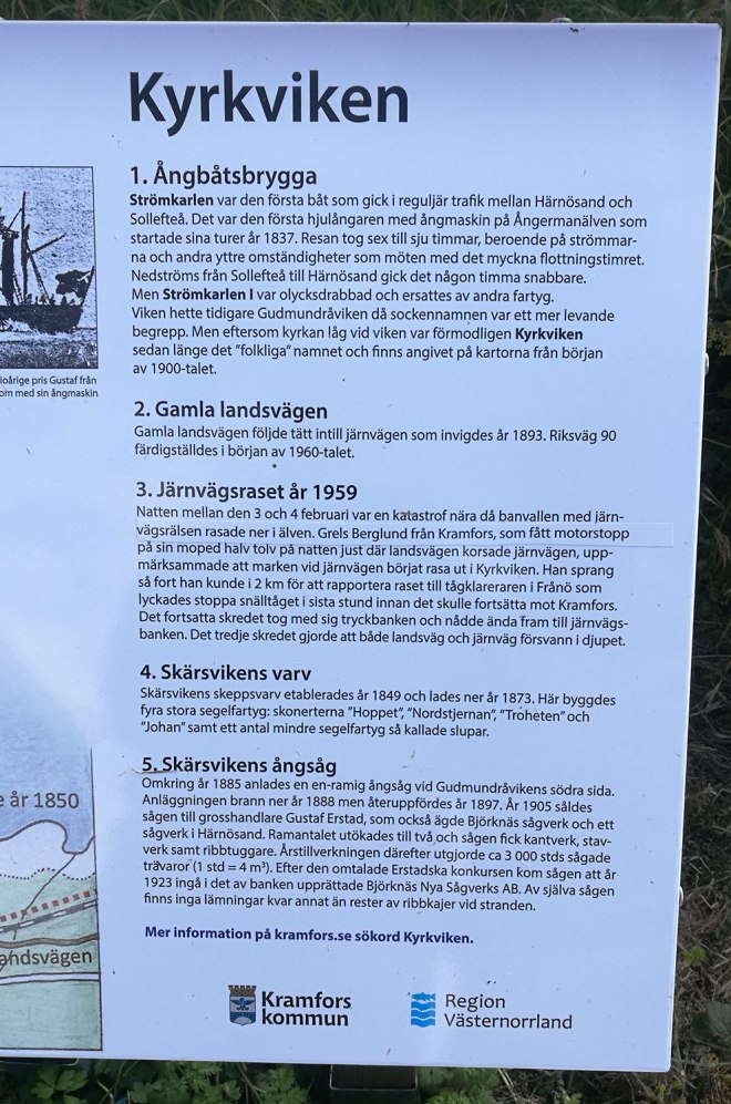 Skylt som beskriver Kyrkviken