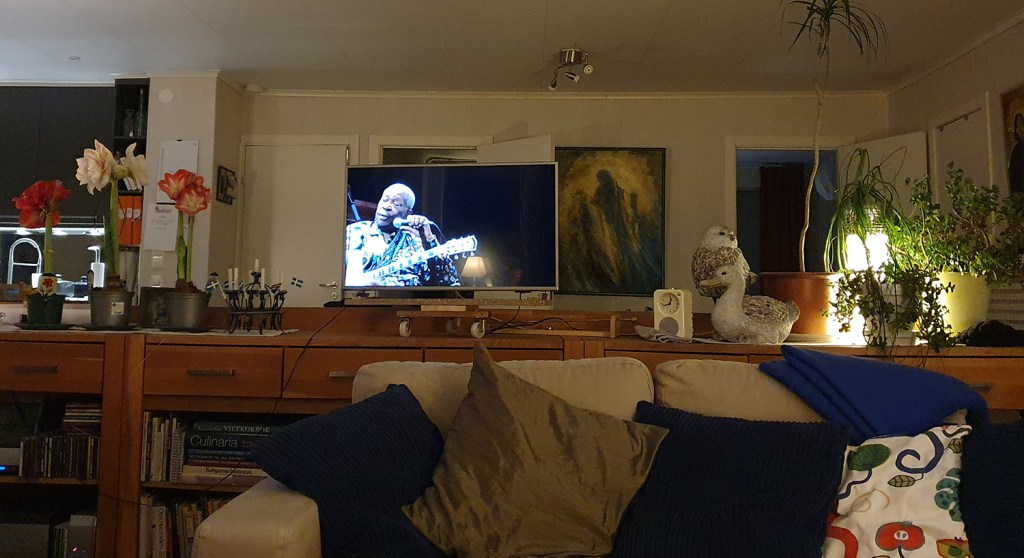 Nyår i vardagsrummet.