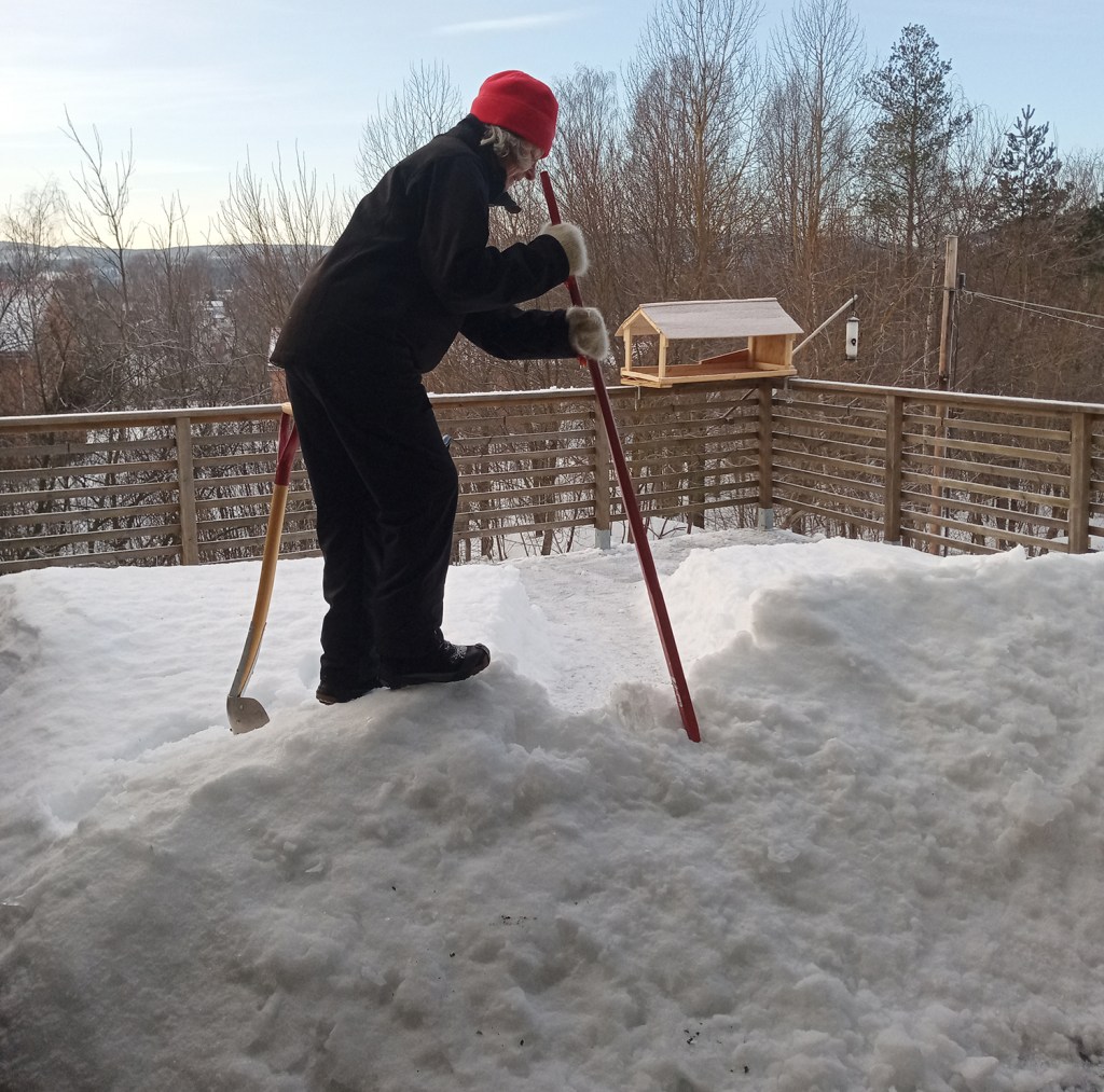 Ylva spettar isvall.