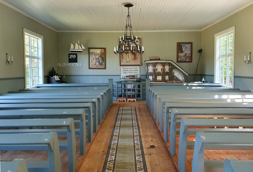 Berghamns kapell, interiör.